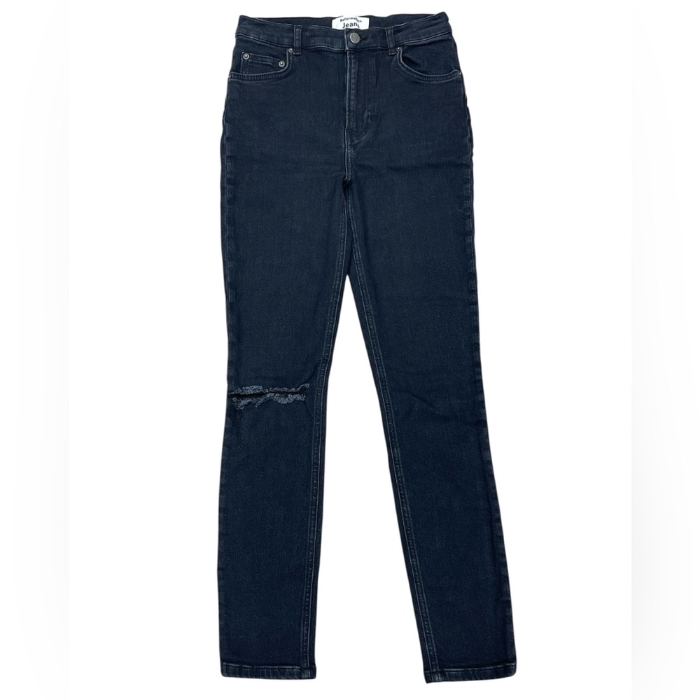 Reformation Black Distressed Skinny Jeans - Picture 1 of 4